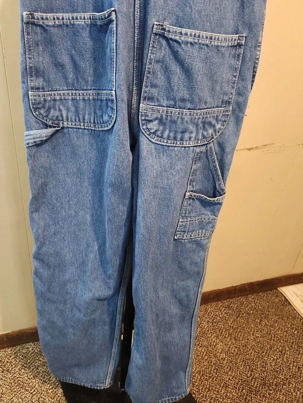 KEY Enzyme Washed Denim Bub Overalls
